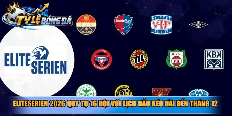 Eliteserien 2026 quy tụ 16 đội với lịch đấu kéo dài đến tháng 12