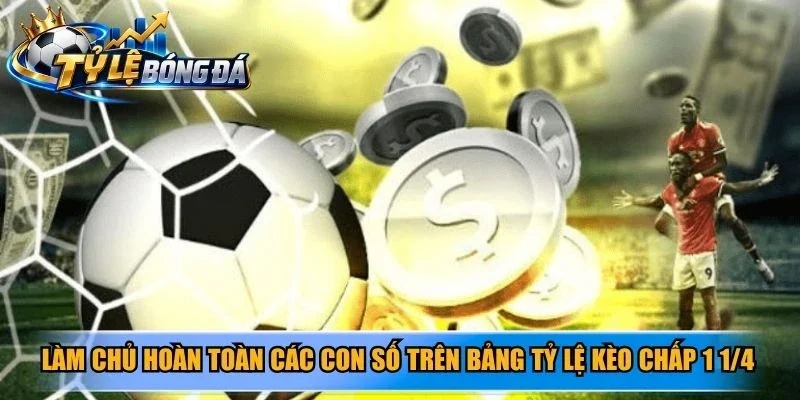 Làm chủ hoàn toàn các con số trên bảng tỷ lệ kèo chấp 1 1/4