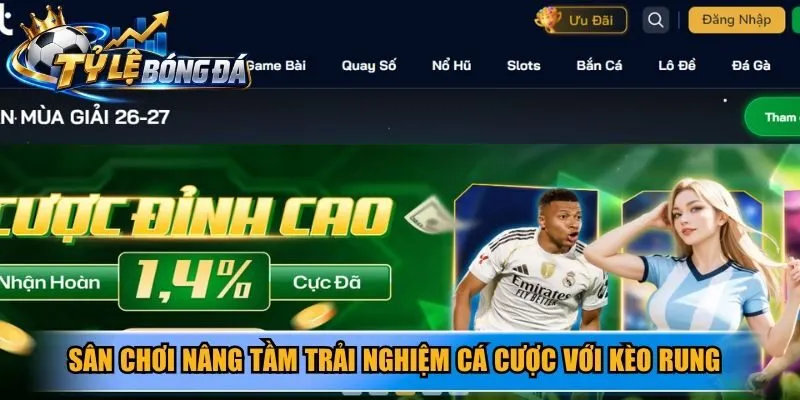 Sân chơi nâng tầm trải nghiệm cá cược với kèo Rung trực tiếp
