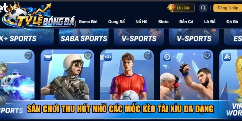 Sân chơi thu hút người chơi nhờ các mốc kèo Tài Xỉu đa dạng